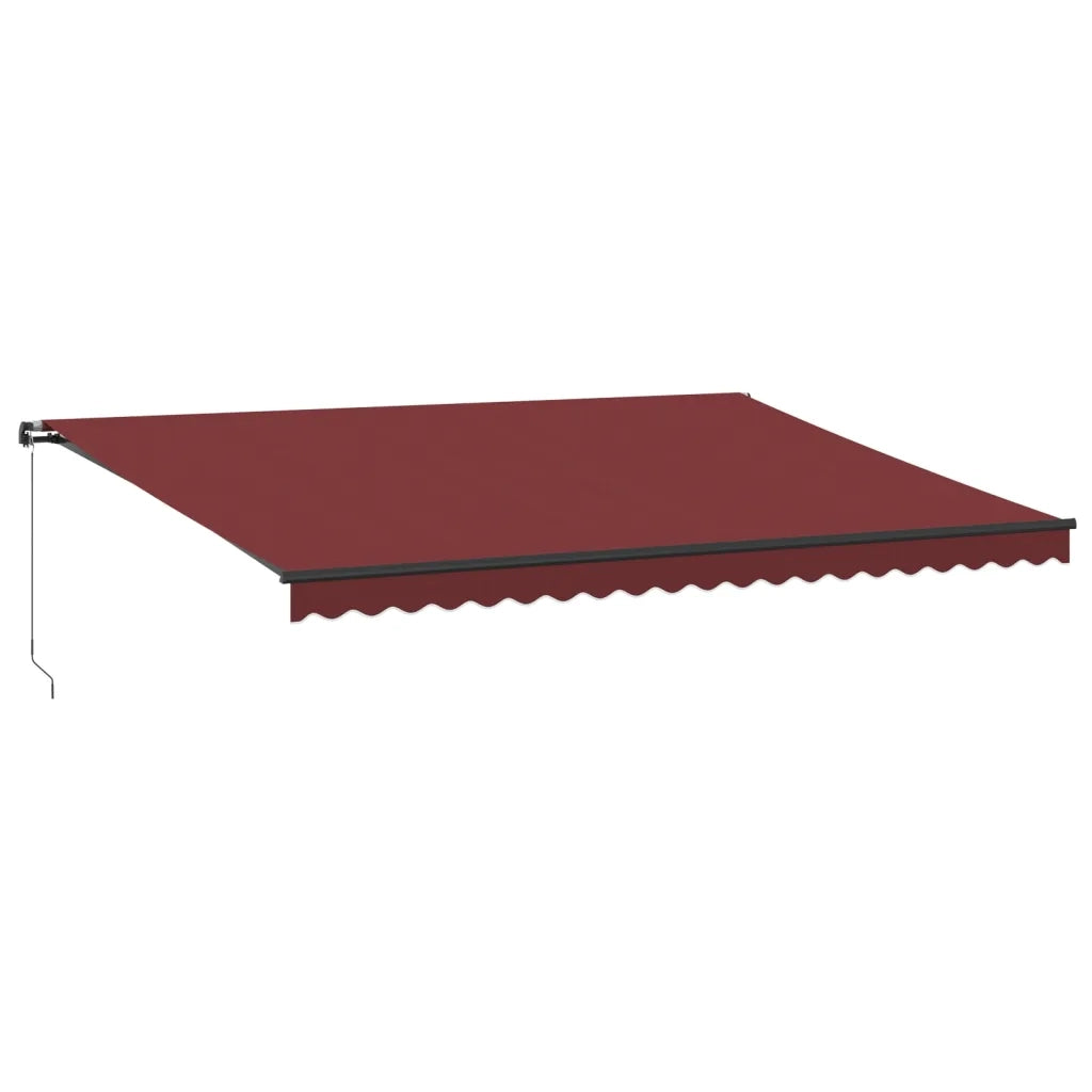 vidaXL Tenda da Sole Retrattile Manuale Bordò 500x350 cm