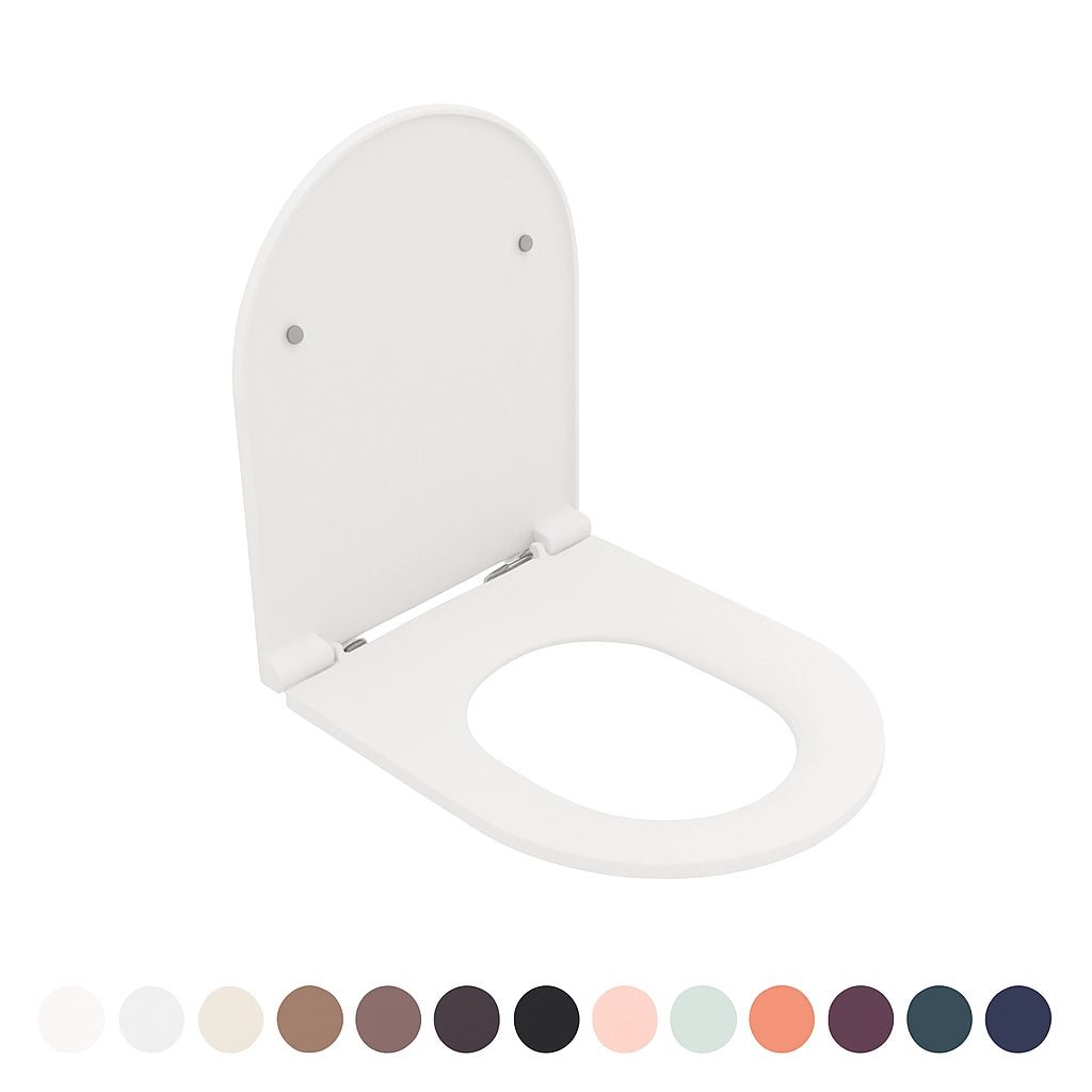 SEDILE WC SOFT CLOSE INFINITY PER FILOMURO Bianco Opaco coprivaso copriwater NYMO