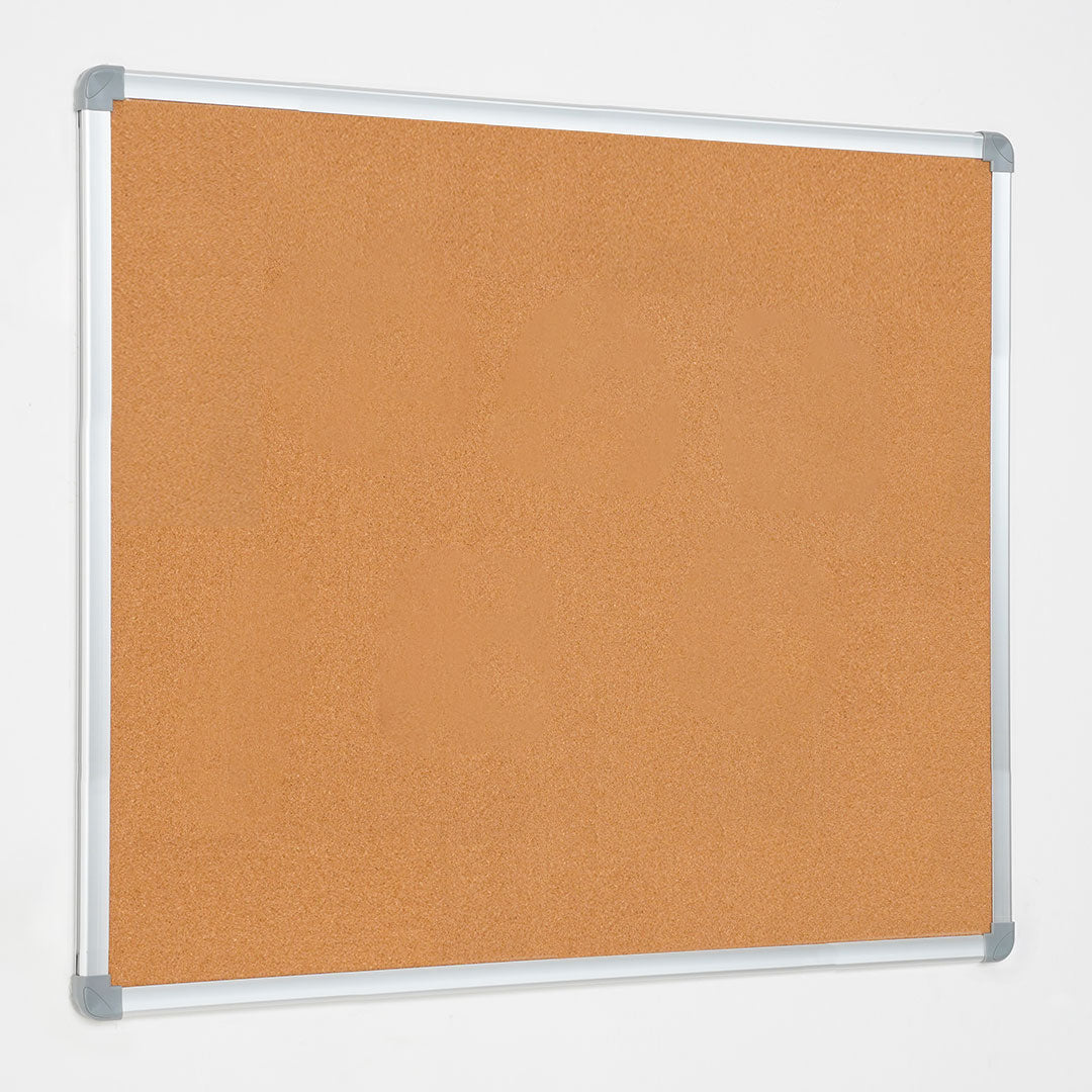 Lavagna con Fondo in Sughero 90x60 cm in Alluminio Silver