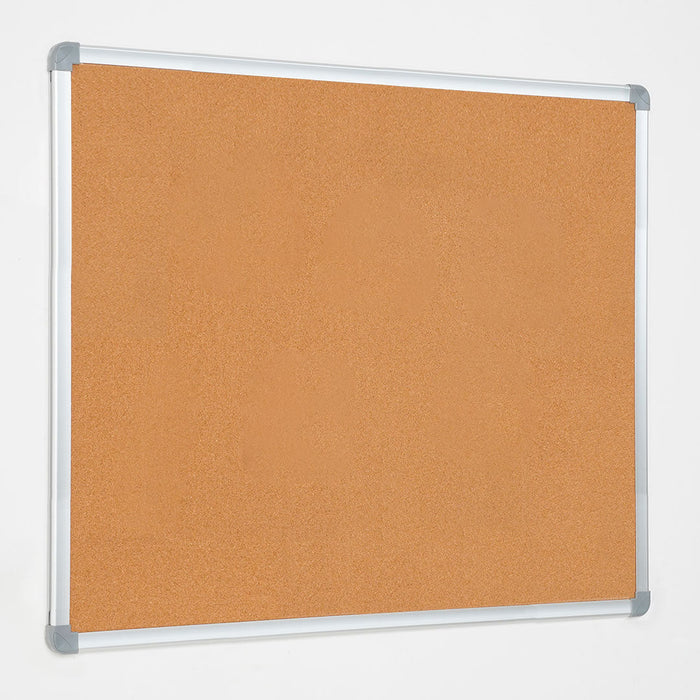 Lavagna con Fondo in Sughero 90x60 cm in Alluminio Silver