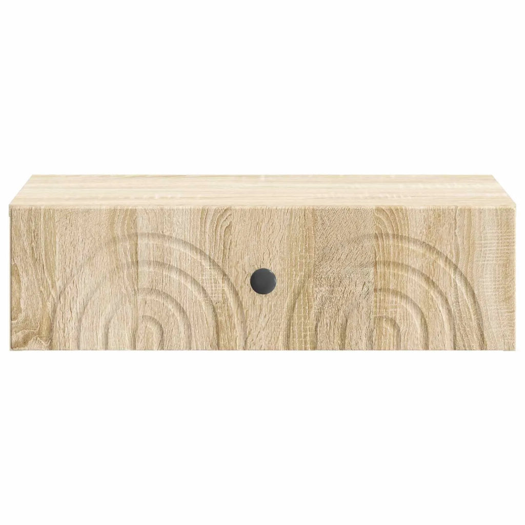 Tavolino da Parete Laterale Rovere Sonoma 59 x 34,5 x 17 cm