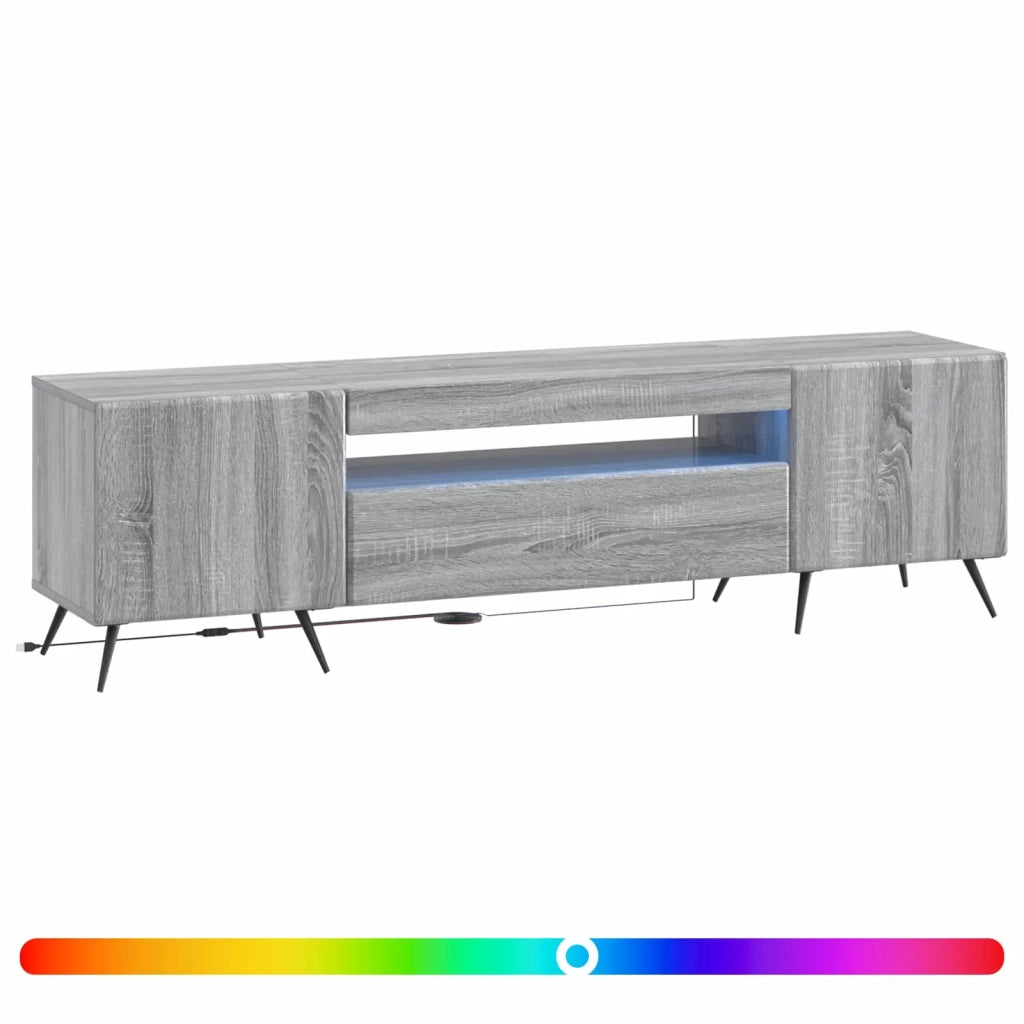 Mobile TV LED Sonoma grigio Legno ingegnerizzato 897571