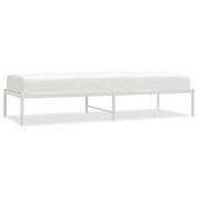 Letto singolo | Letto per adulti | Giroletto in Metallo Bianco 75x190 cm
