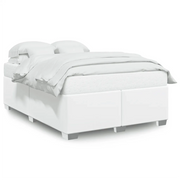 Letto matrimoniale | Letto per adulti | Giroletto Bianco 140x200 cm in Similpelle