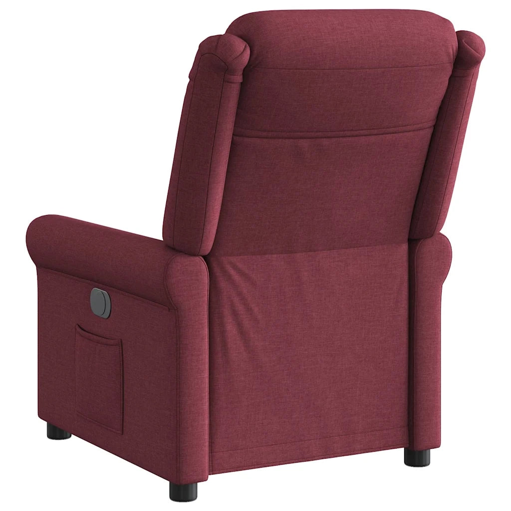 Poltrona Reclinabile in Tessuto Rosso Vino 4015639