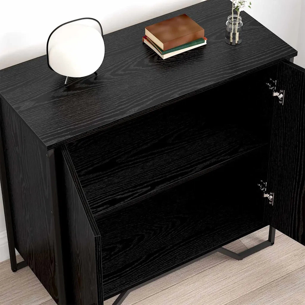 Credenza | Madia | Buffet da pranzo | Armadio da pranzo Rovere Nero 78 x 35 x 74.5 cm