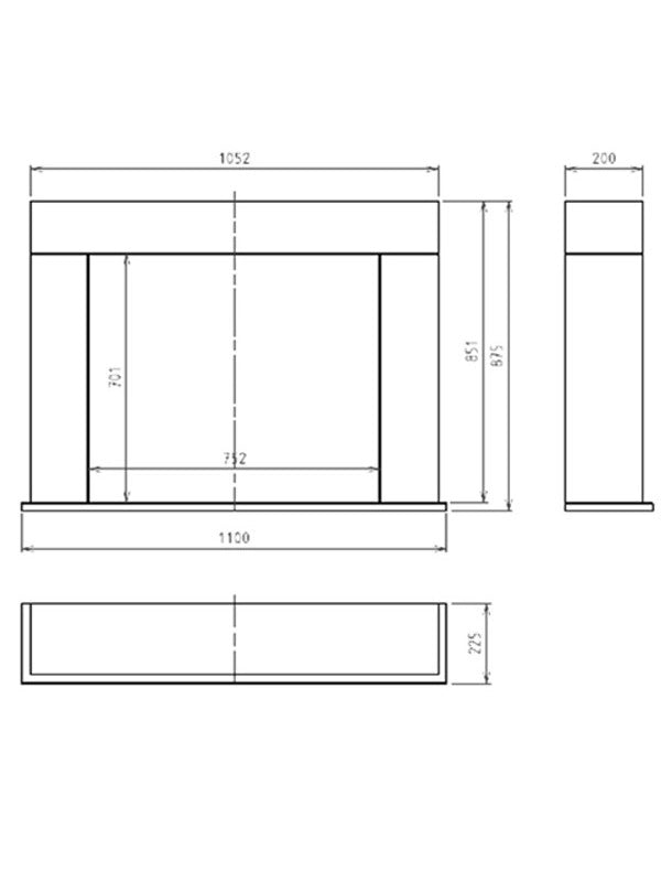 SIMPLE INPORTAL 2 - Biocamino Freestanding Da Pavimento Camino A Bioetanolo