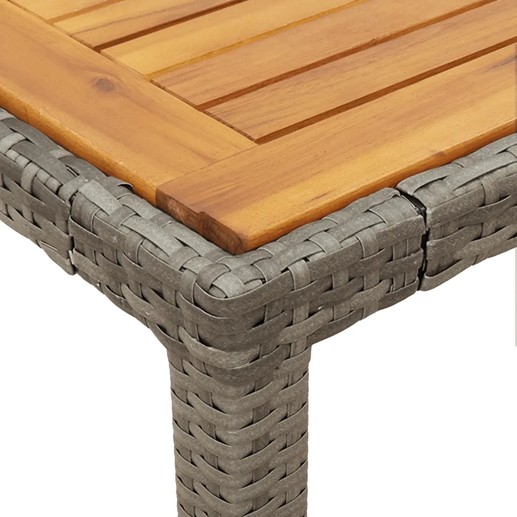 Set da Bistrò 3 pz con Cuscini Grigio in Polyrattan 3212048