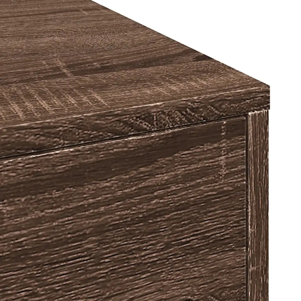 vidaXL Armadietto da Bagno Stretto con Ruote Rovere Marrone Truciolato