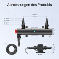 Set per laghetti filtro a camera 60000l chiarificatore UVC 24W