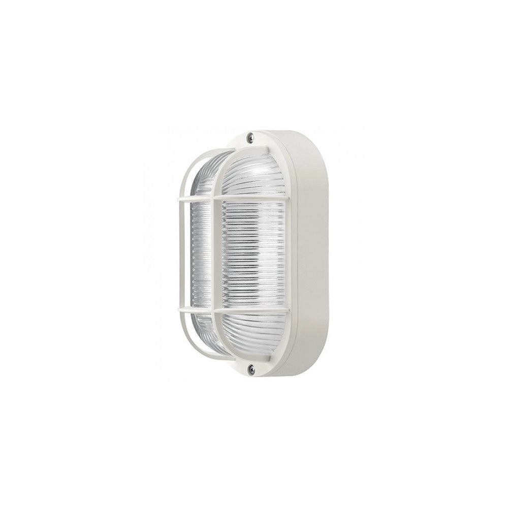 Trade Shop - Plafoniera Applique Ovale Griglia Tartaruga Bianca Campana In Vetro Attacco E27 -