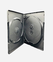 Supporto per DVD 4 Vie di Alta Qualità - 14mm di Diametro - 25 Pezzi - Nero - Inserzione per Supporti - Prodotto di Alta Qualità - Supporto per DVD Case