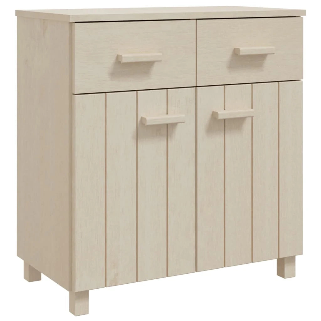 Buffet credenza cassettiera armadio mobile contenitore organizer per cucina soggiorno salotto 79 x 40 x 80 cm legno massello di pino marrone 02_0032176