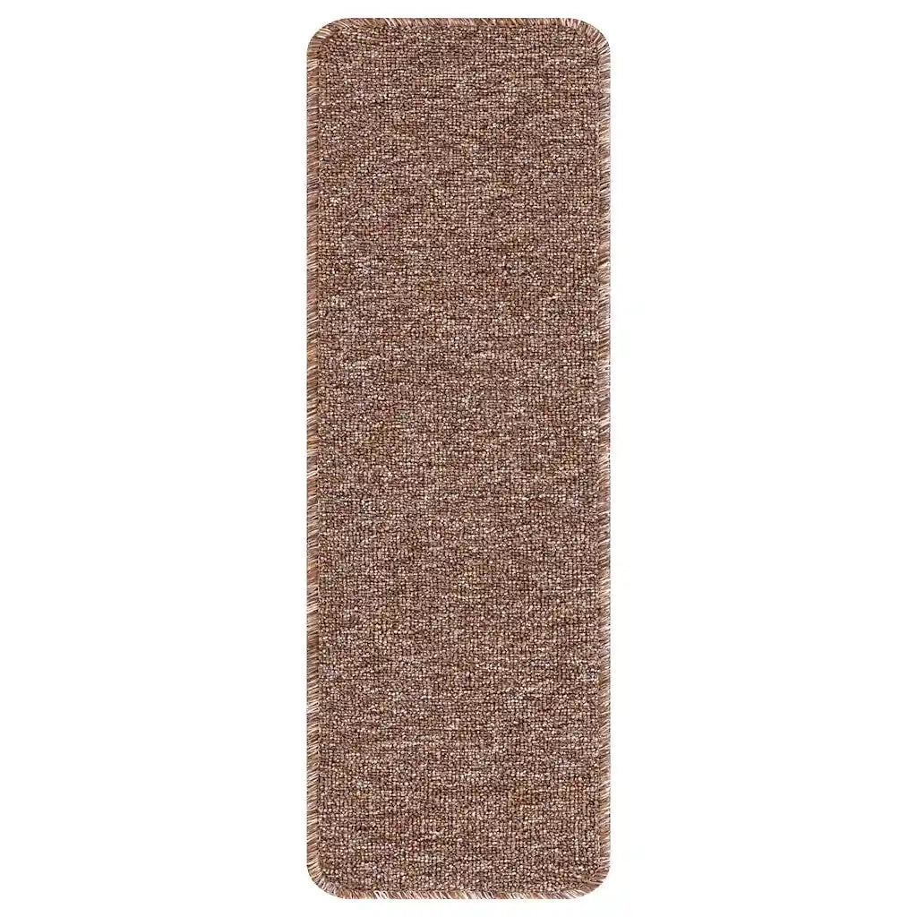 Tappetini Antiscivolo per Scale 15 pcs Marrone 60 x 25 cm PP 4019806