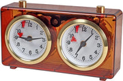 Orologio analogico in plastica per scacchi piccolo ambra
