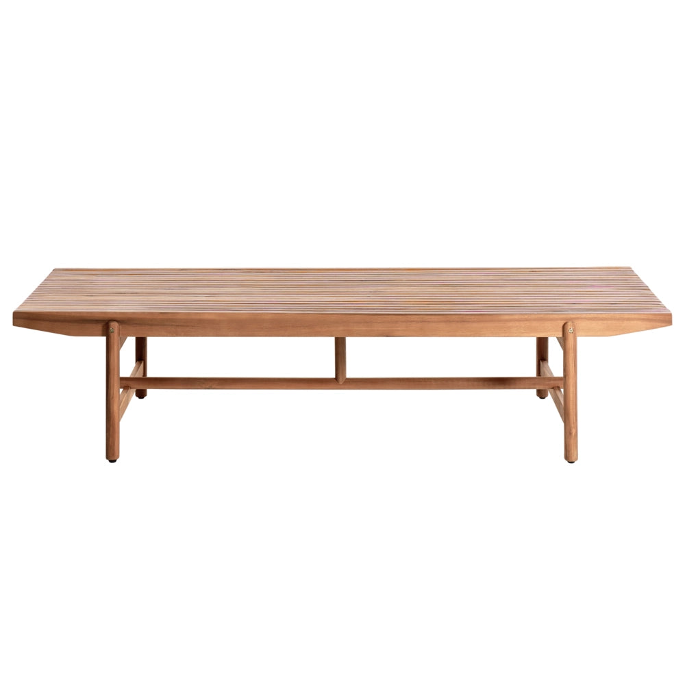 Panchina da giardino in legno di acacia chiaro 210 x 84 cm con cuscini bianco sporco Design rustico per esterni Patio Balcone