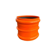 Manicotto Femmina-Femmina in PVC (colore Arancio) con Guarnizione : Diametro - 100