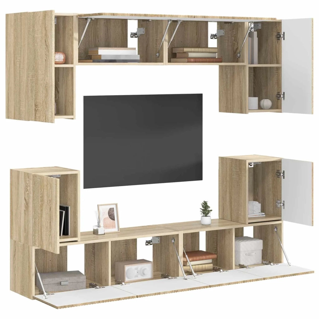 Set mobile TV 5 pcs Rovere Sonoma Legno multistrato