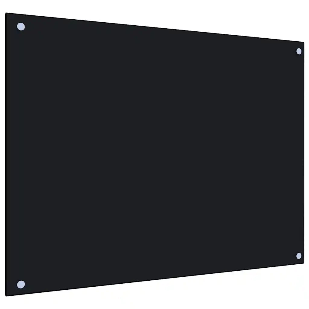 Paraschizzi per Cucina 2 pz Neri 80x60 cm in Vetro Temperato 3315800
