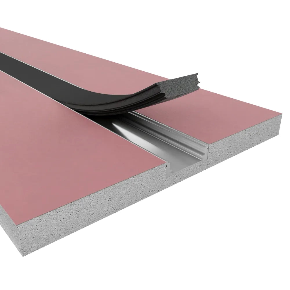 Cartongesso con profilo in alluminio integrato 1m ignifugo