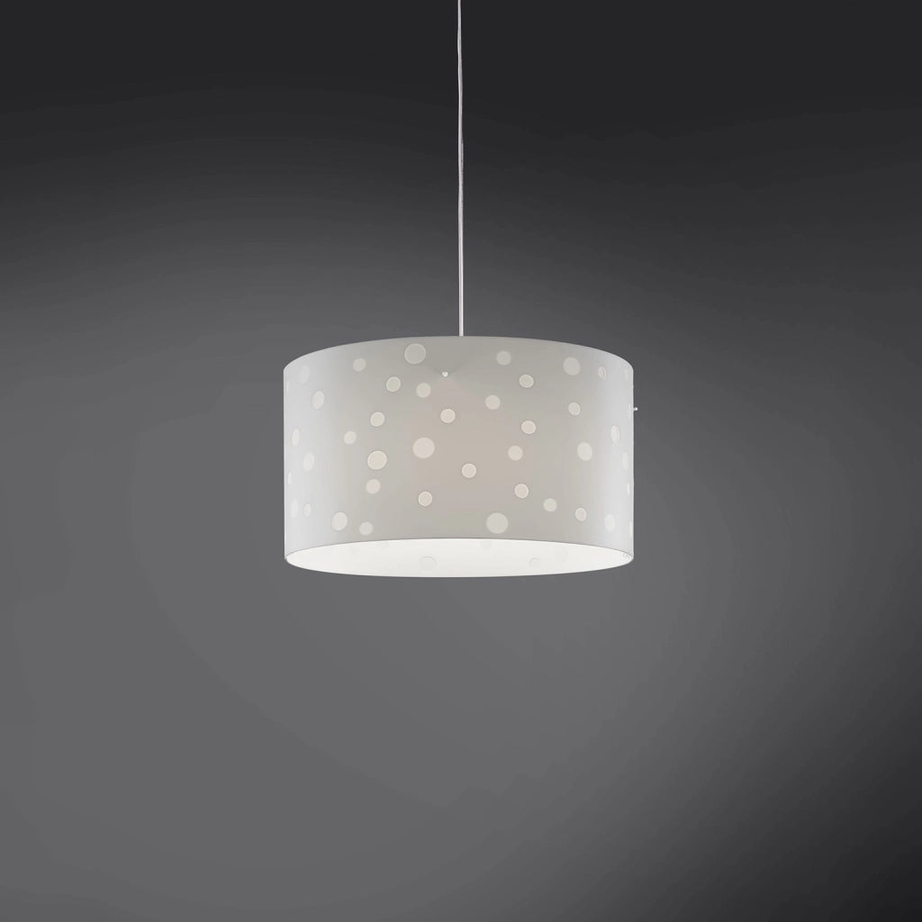 Lampadario Moderno Pois Polilux ® Bianco Materie Plastiche 5 Luci E27