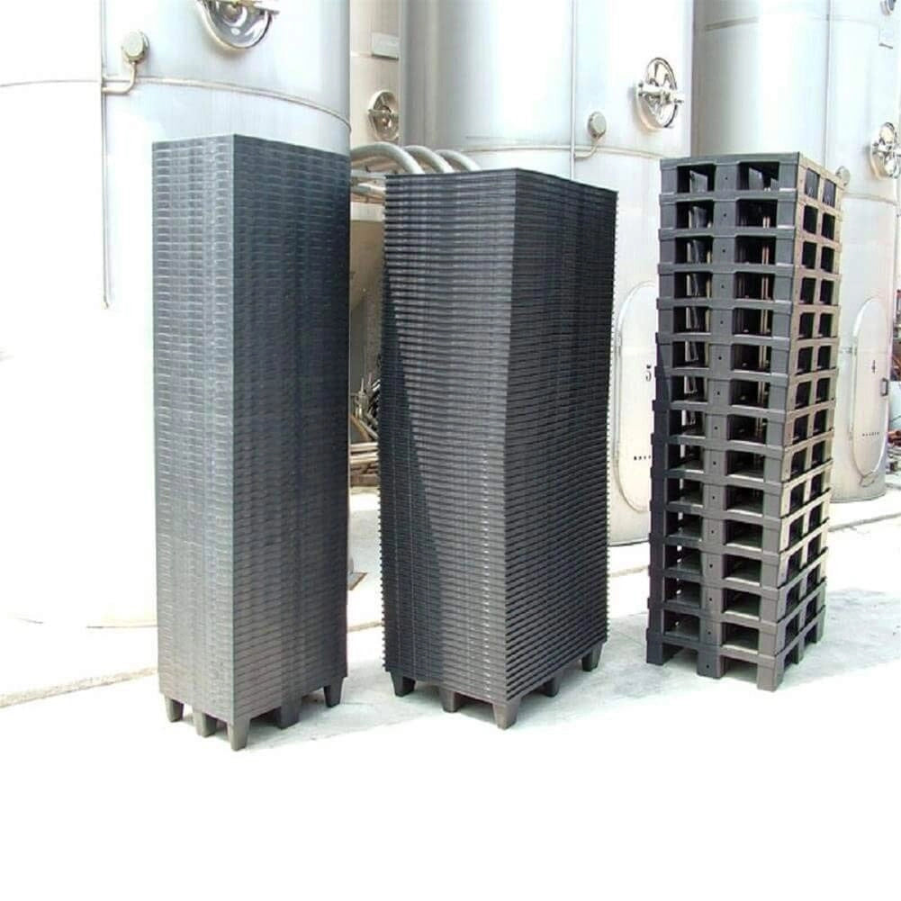 Mini Pallet in Polipropilene - Bancale da Esterno e Interno Pedana Incastrabile e Inforcabile su 4 Lati Made in Italy ?60x40x12 cm Carico statico 250 kg Carico dinamico 250 kg