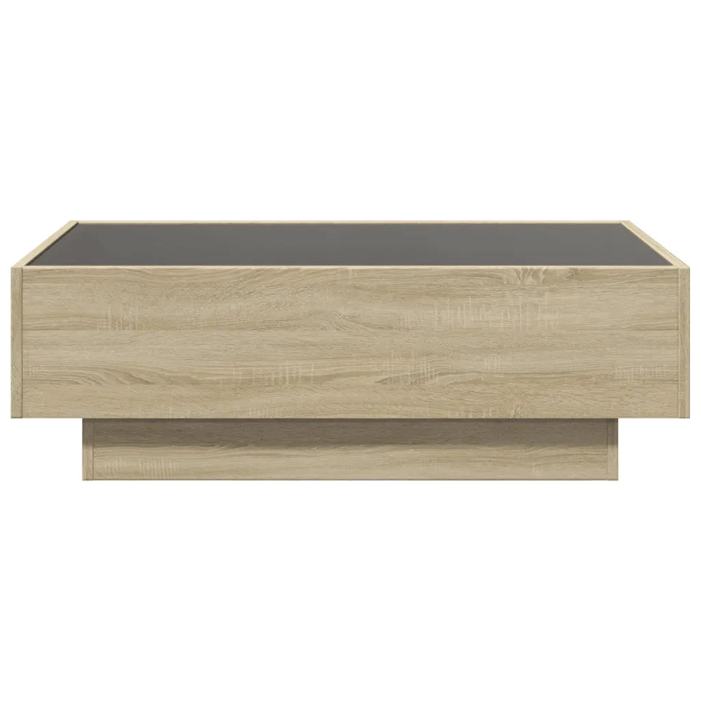 Tavolino Salotto con LED Rovere Sonoma 90x50x30 cm Multistrato 847520