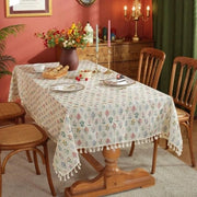 Tavolo quadrato di 140x220 cm - tovaglia di tessuto e resistente alle pieghe - antiscivolo, impermeabile, resistente al calore, duraturo - facile da pulire - adatto per matrimoni, banchetti, compleanni, decorazione da tavola in cucina a casa