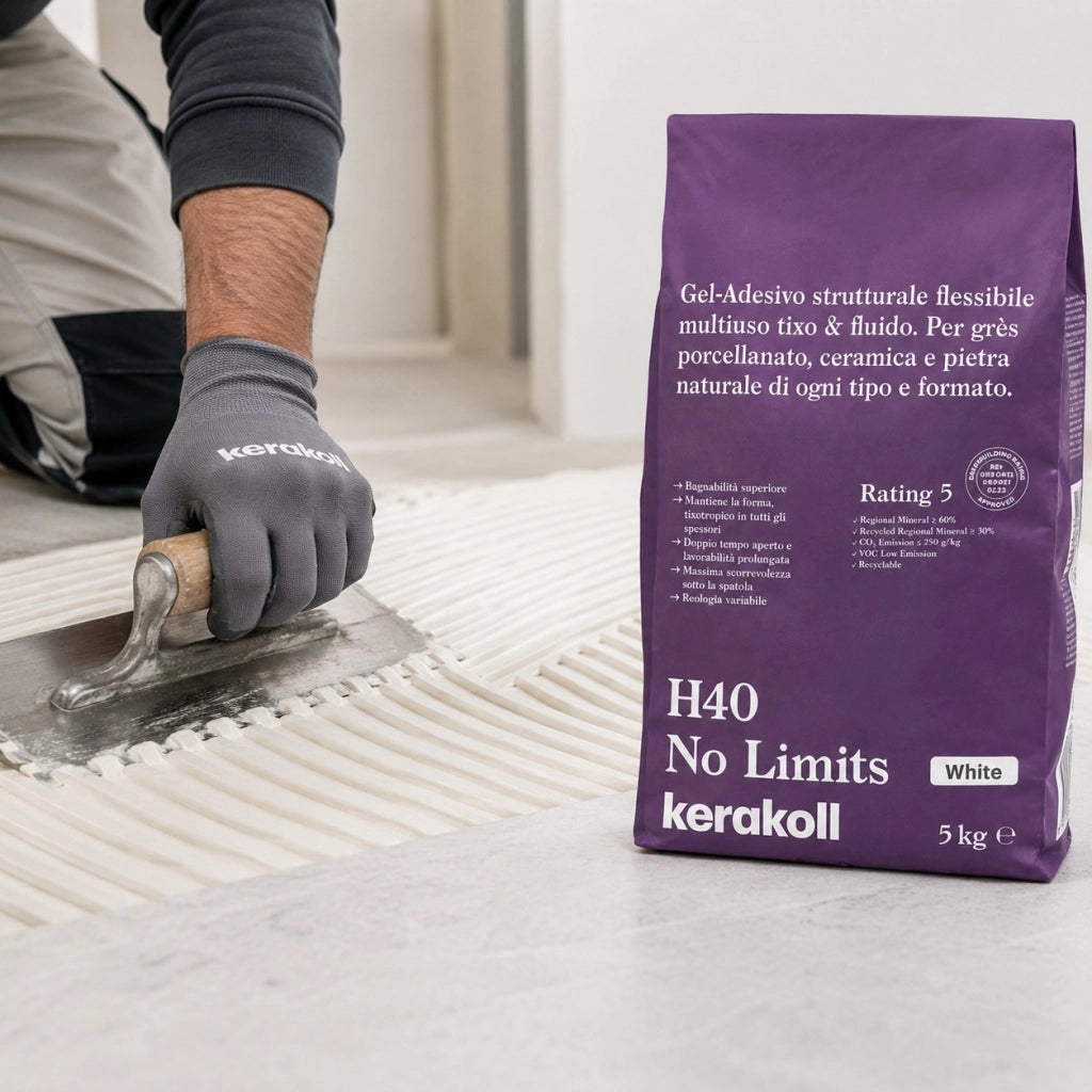 Kerakoll h40 no limits gel-adesivo strutturale bianco flessibile multiuso 5 kg