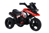 Moto Elettrica per Bambini 6V 3 Ruote con Suoni e Luci Rosso