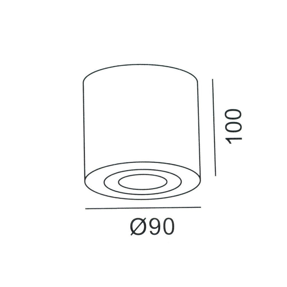 Trade Shop - Faretto Lampada Soffitto Attacco Gu10 Plafoniera Tonda Esterno Led Impermeabile - Marrone