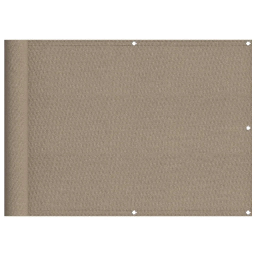 Paravento da Balcone-Pannello per balcone Tortora 75x700 cm 100% Poliestere Oxford
