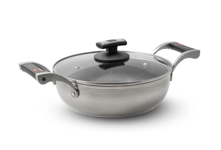 Tegame Antiaderente ad Induzione Chef Antigraffio con Coperchio 28 cm
