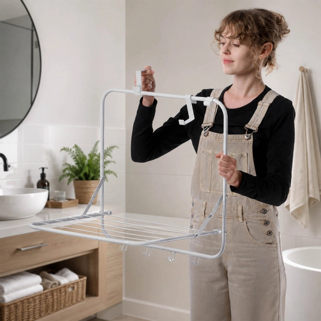 Asciugatrice pieghevole KADAX per bagno, 5 barre, robusta