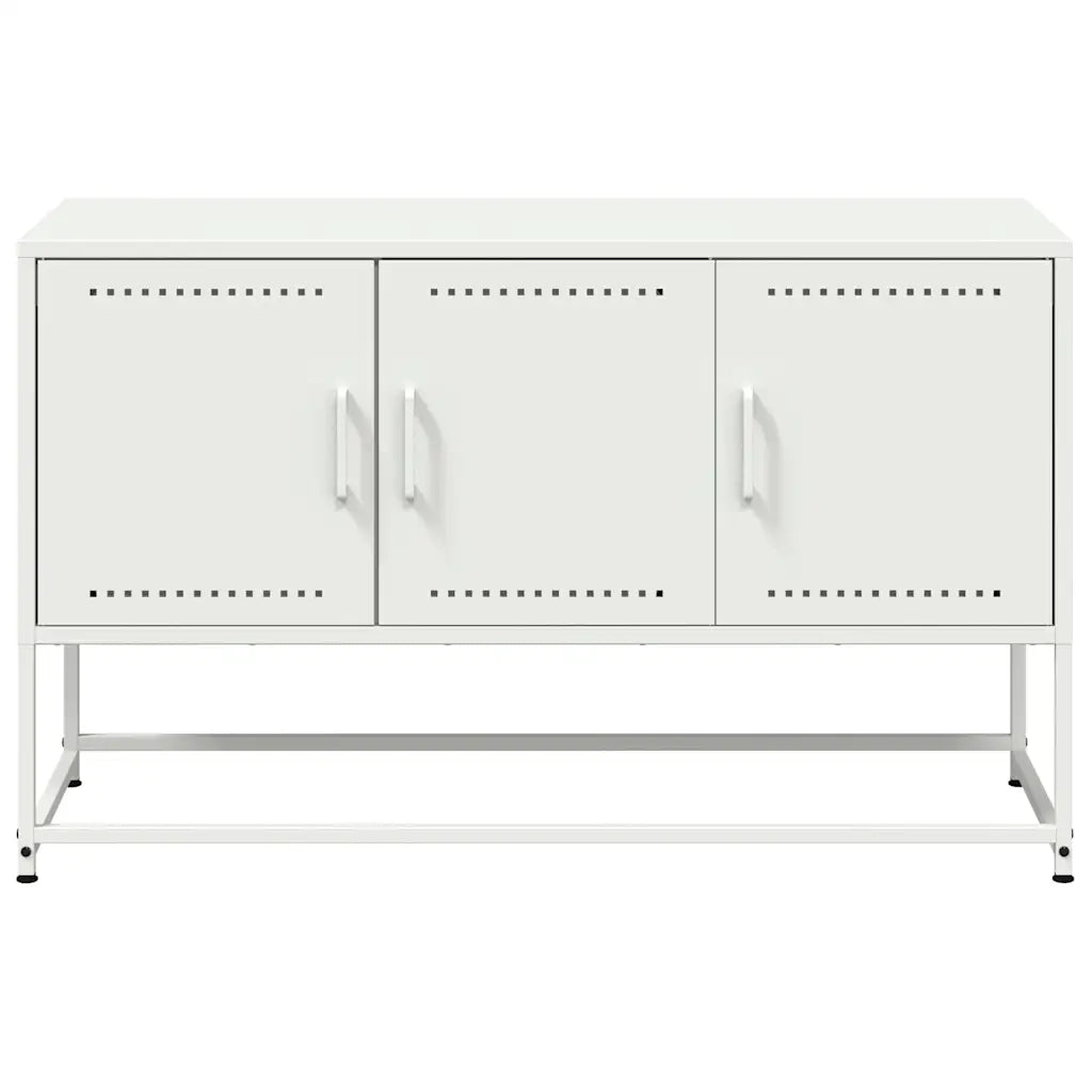 Mobile TV Bianco 100,5x39x60,5 cm in Acciaio