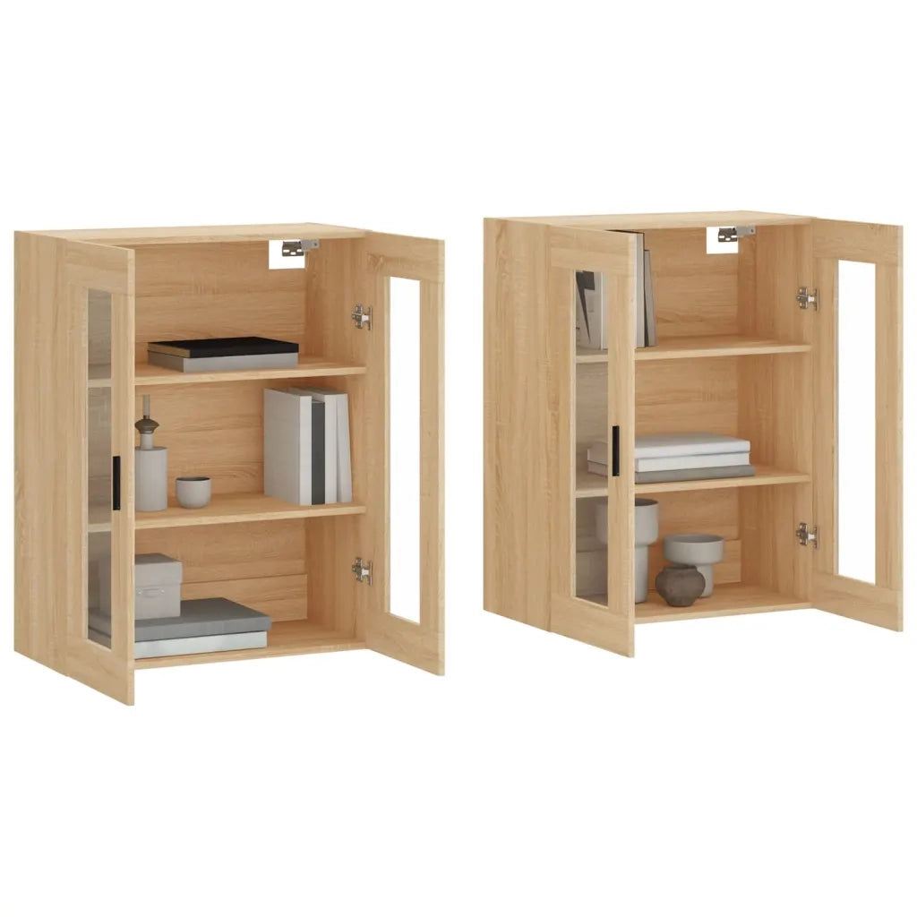 Armadietti a Parete 2 pz Rovere Sonoma in Legno Multistrato CFW2439424