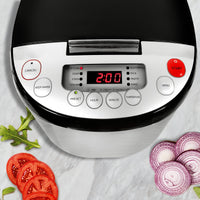 SOGO Robot da Cucina Multifunzione – 11 Programmi, 5L, Corpo in Acciaio Inox, Display LED, Timer 24h, 900W