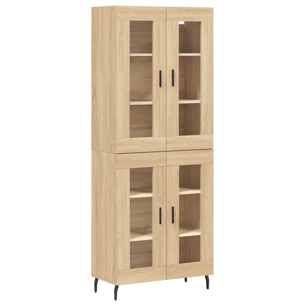 Credenza-Buffet-Armadio da cucina Rovere Sonoma 69,5x34x180 cm in Legno Multistrato 328263