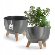 Vaso da giardino KADAX con gambe per fiori, grande ciotola rotonda da 24 cm