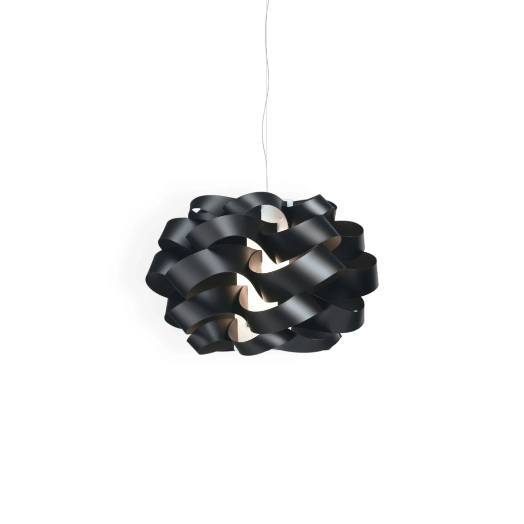 Sospensione Moderna Cloud Polilux ® Nero E Metallo Cromo 1 Luce E27 D.50Cm