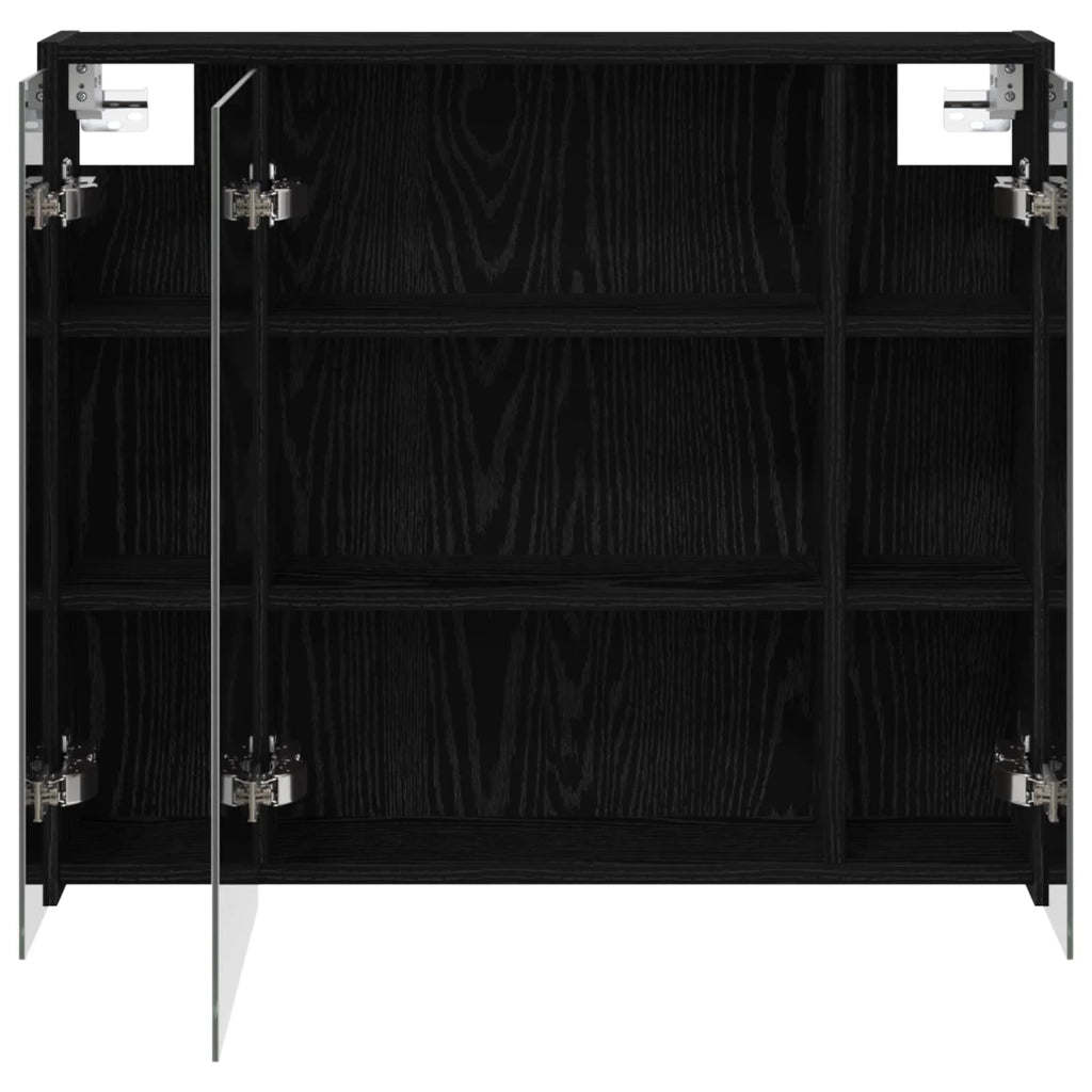 Mobiletto per specchio da bagno Rovere Nero 73,5 x 16 x 62,5 cm 889168