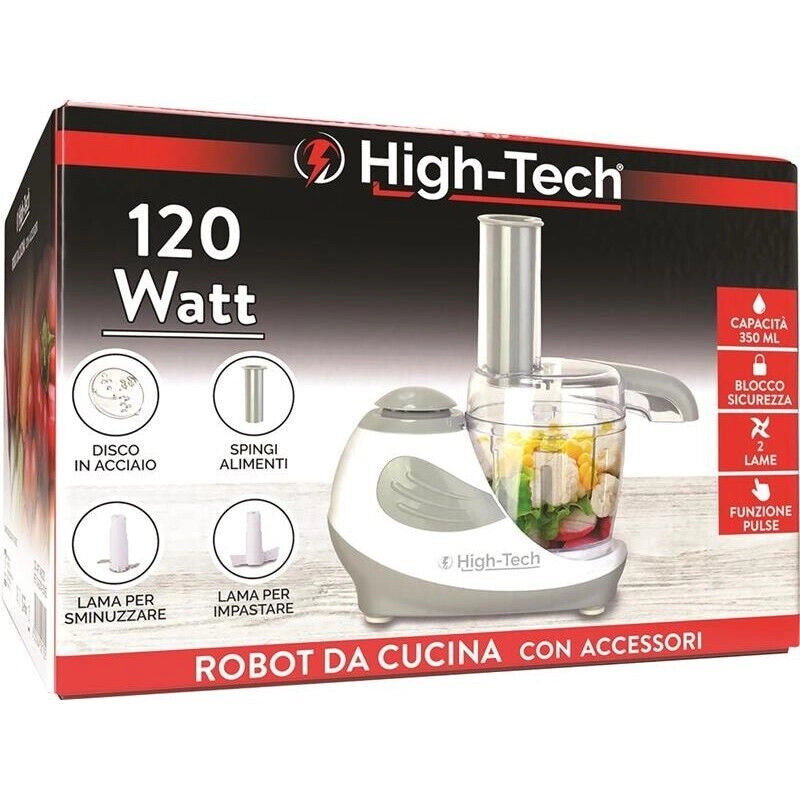 HIGH-TECH ROBOT TRITATUTTO DA 120WATT CON CAPIENZA 350ML FUNZIONE PULSE COLORE GRIGIO