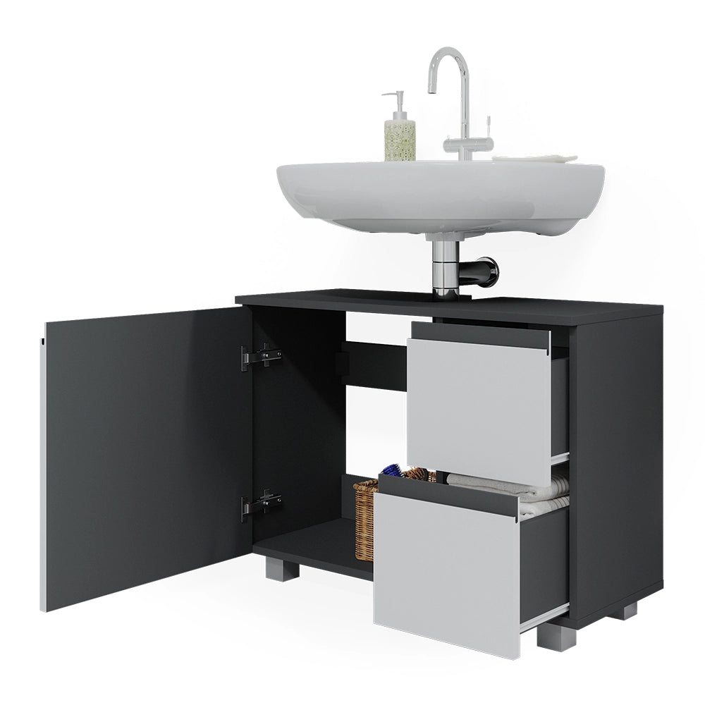 Vicco Mobile sottolavabo per bagno Antracite/bianco 80 x 60.8 cm