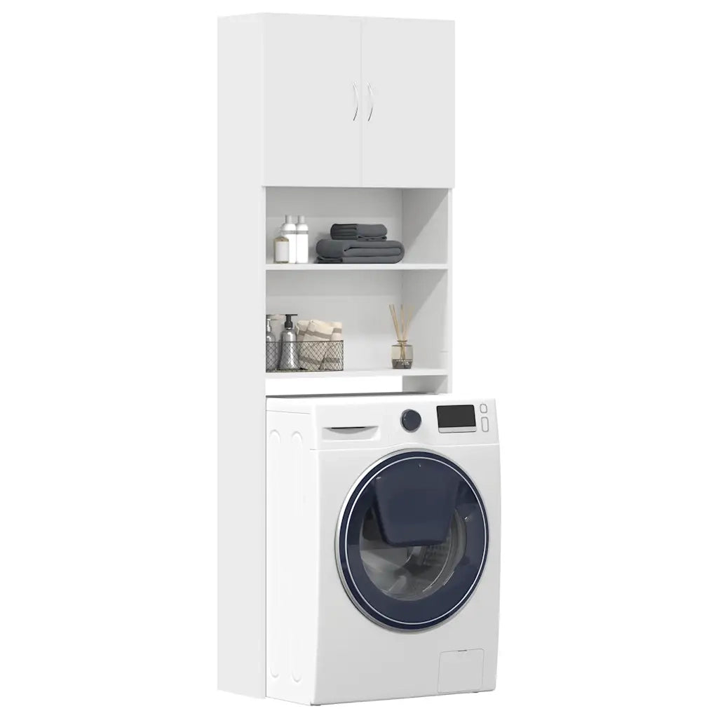 vidaXL Mobile Lavatrice Bianco 64x24x190 cm in Legno Multistrato