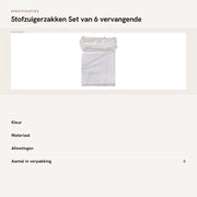 Set di 6 sacchi per aspirapolvere sostitutivi - Adatto per VK135/VK136/FP135/FP136 - Non tessuti - Filtrazione migliorata - Sostenibile - Sacchetto per aspirapolvere