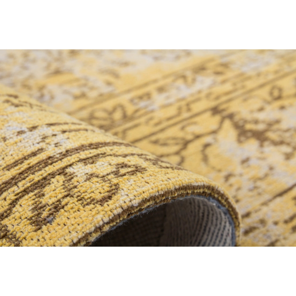 Tappeto Vintage Nostalgia in Cotone Oro e Blu 160x230 cm