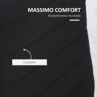 Set 4 Sedie Imbottite per Soggiorno o Sala da Pranzo, Sedie da Cucina Moderne, in Metallo e Tessuto Nero