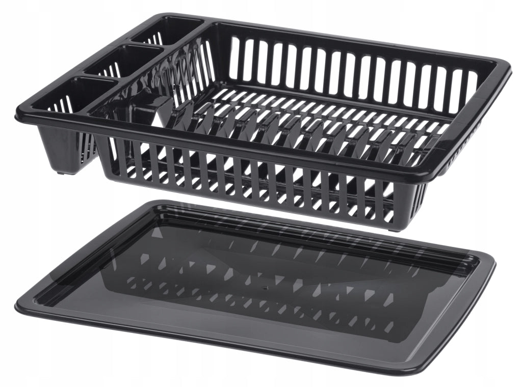 Scolapiatti KADAX per posate, grande vassoio in plastica autoportante da 46 cm