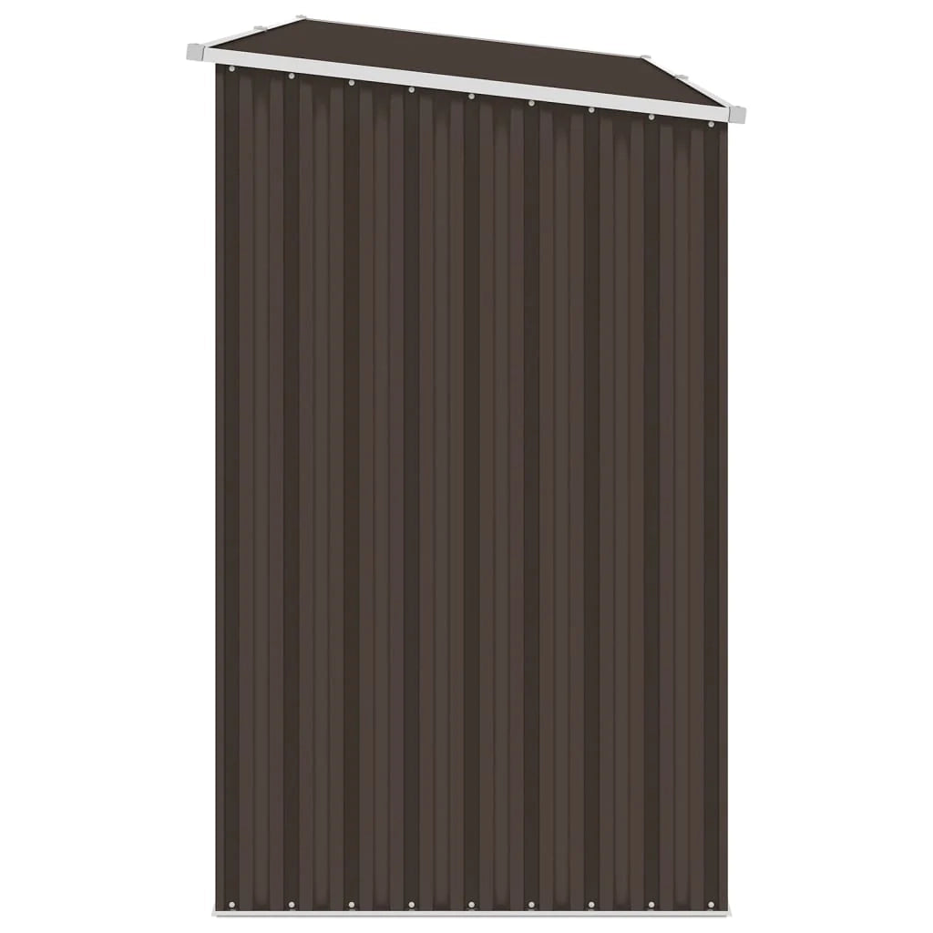 Legnaia da giardino 245 x 98 x 159 cm in acciaio zincato marrone 02_0022398