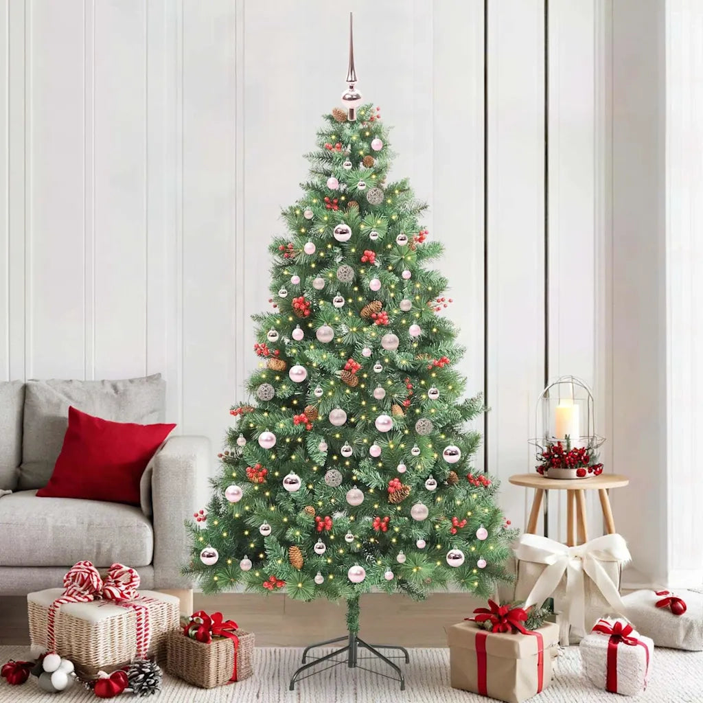 Albero di Natale artificiale Verde 210 cm PVC e Metallo 3395145